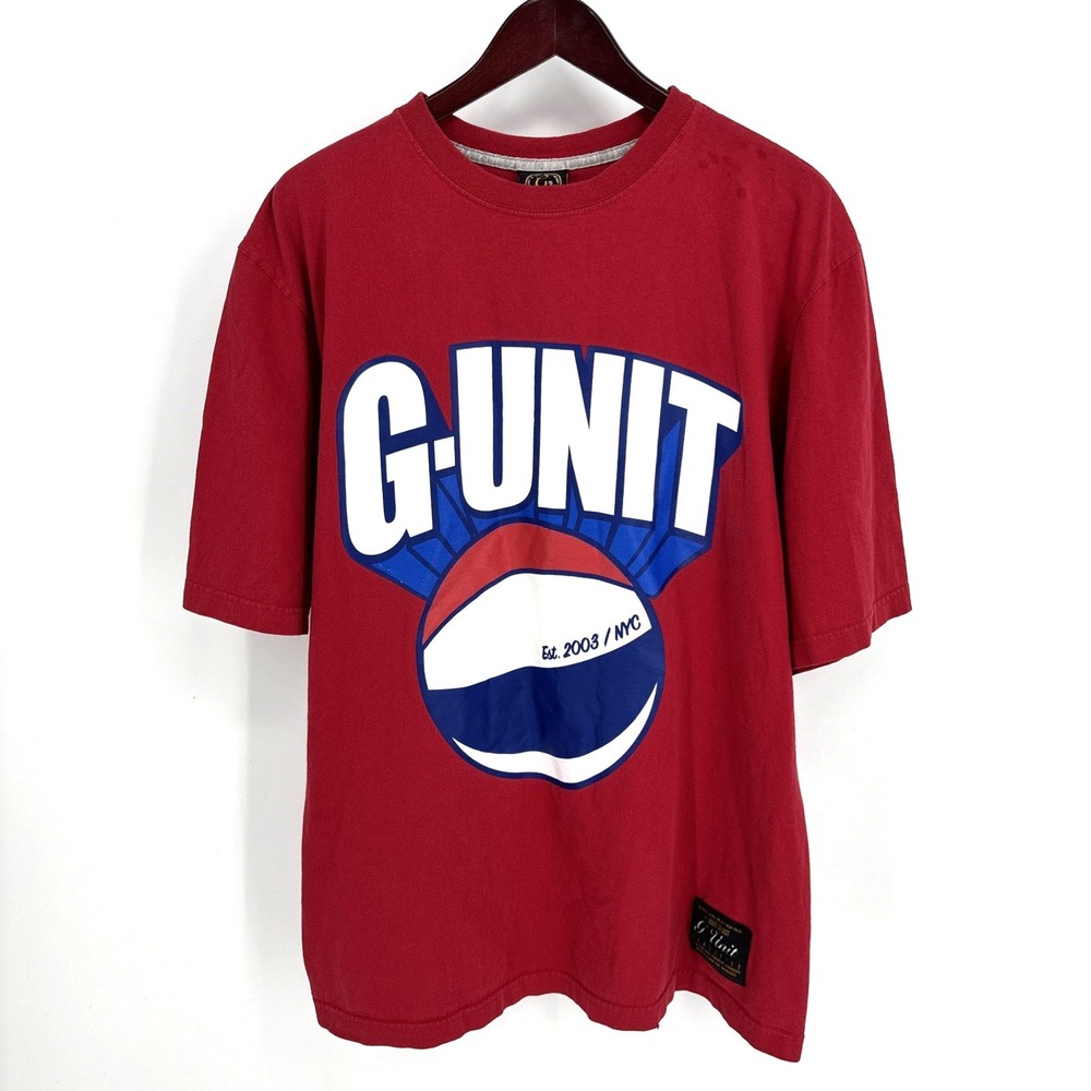 Vintage G-Unit 50 Cent Raw Material Heavyweight Graphic T-Shirt Mens L Y2K 2000s